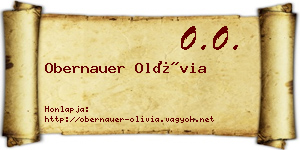 Obernauer Olívia névjegykártya